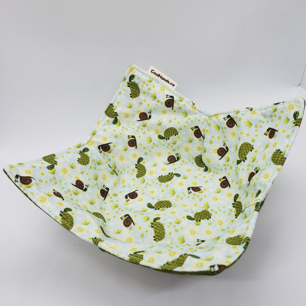 100% Cotton Microwavable Bowl Cozy - Slow and Steady