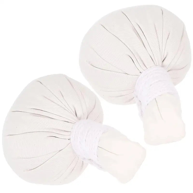 2pcs Herbal Massage Pouches Spa Compress Balls White