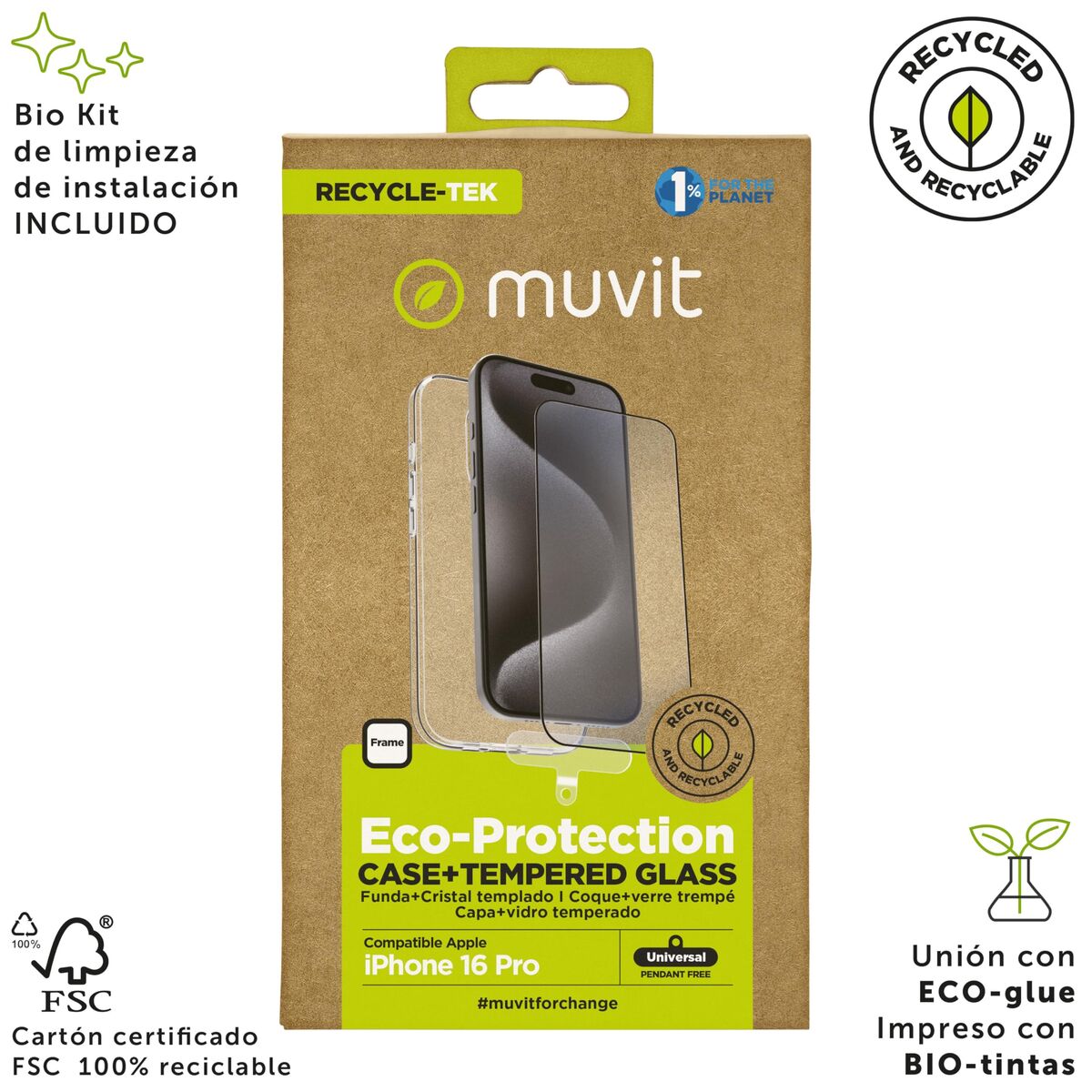 Mobile cover Muvit iPhone 16 Pro