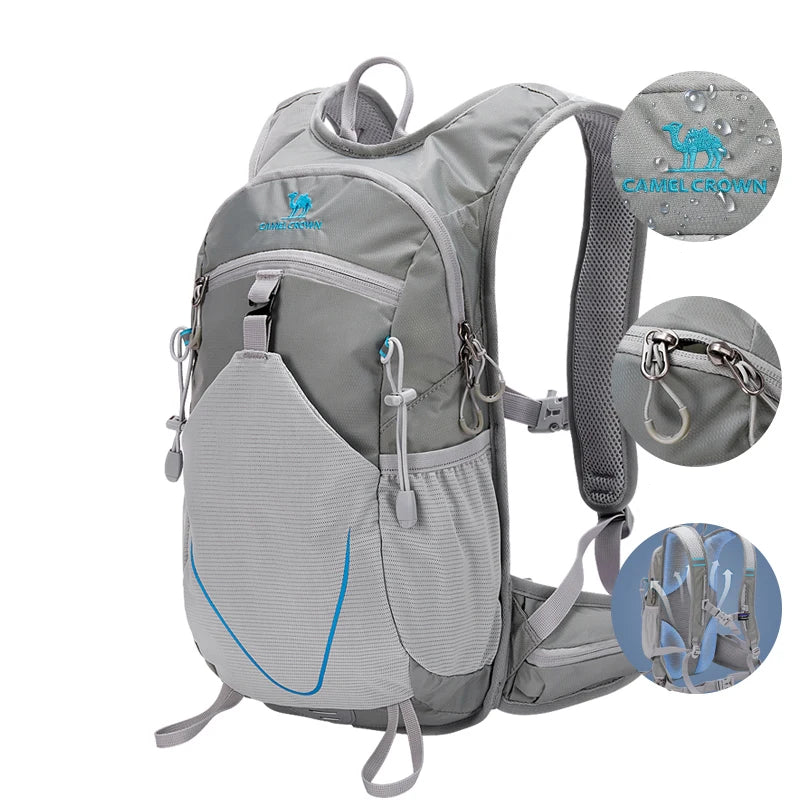 12L Waterproof Mountaineering Backpack Grey