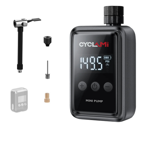 150PSI Mini Electric Bike Air Pump Portable Rechargeable Tire Inflator Black-0