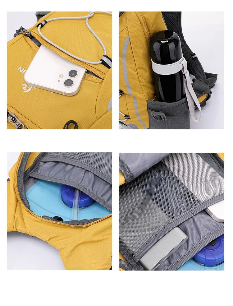 حقيبة ظهر للسفر والتنزه بسعة 20 لترًا، لون أصفر