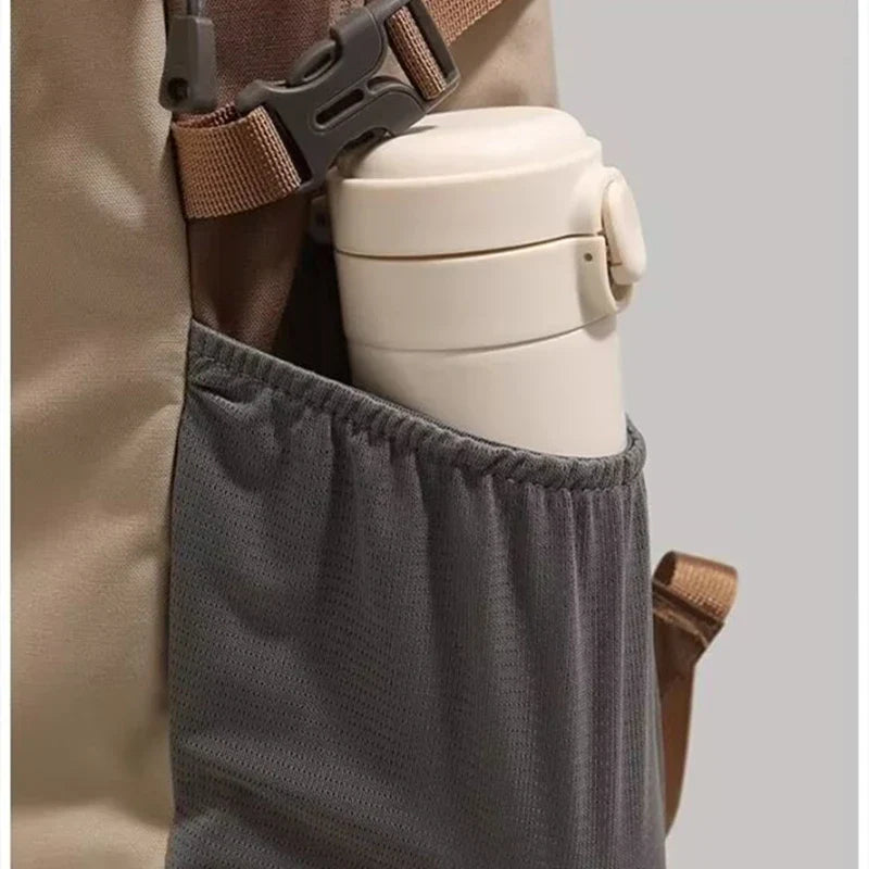 حقيبة ظهر مقاومة للماء سعة 20 لترًا للتخييم والمشي لمسافات طويلة، لون كاكي