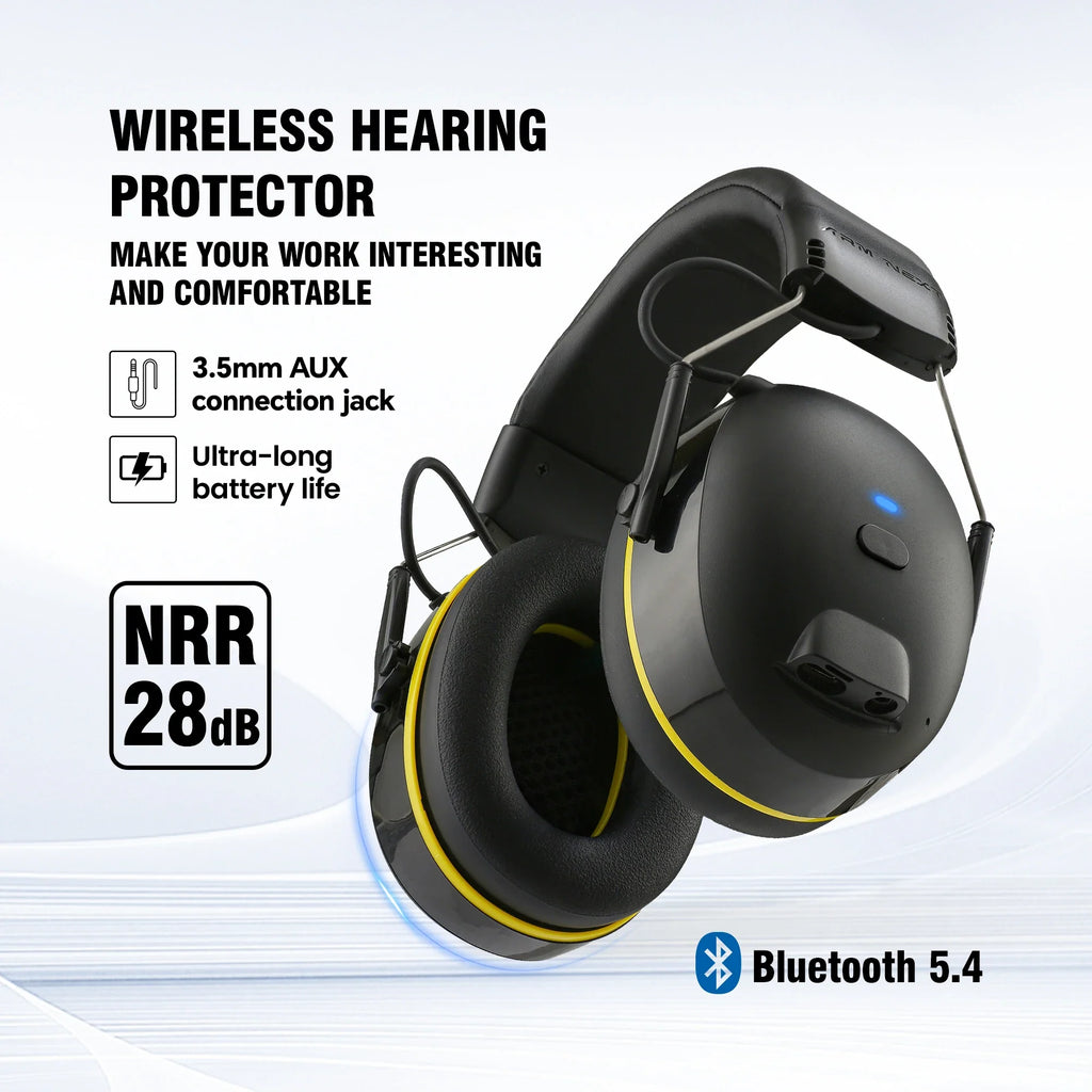 NNEOBA Rechargeable Noise Reduction Earmuffs Yellow
