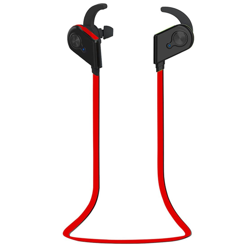 NNEDSZ Wireless Bluetooth In-Ear Headset With Magnetic Switch & Indicator Light - Red