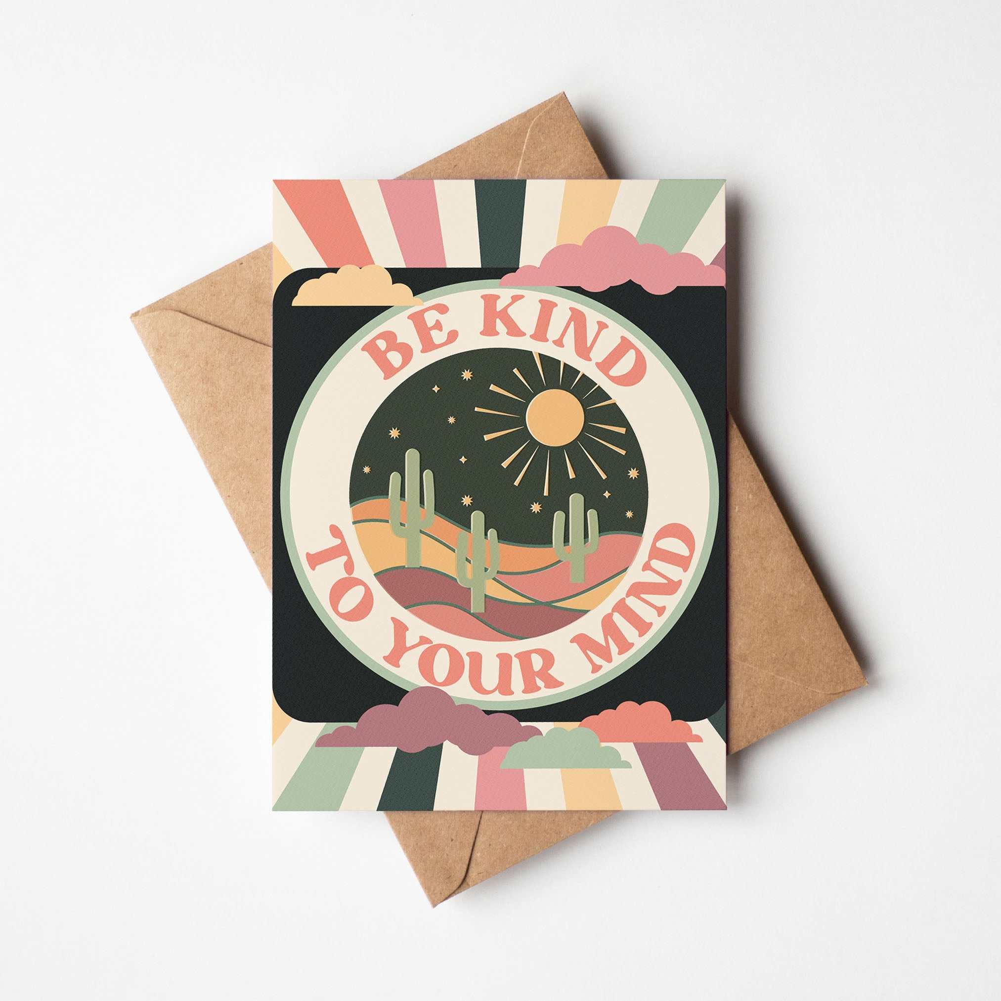 'Be Kind To Your Mind' Positivity A6 Greetings Card | Fully Recycled