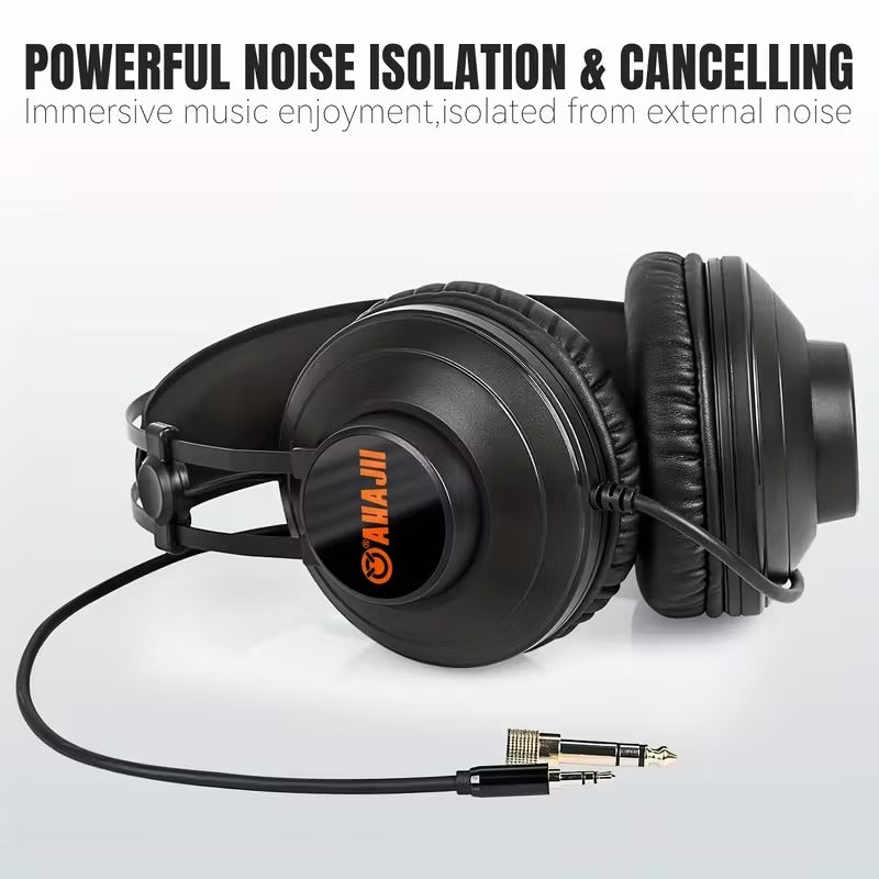 NNETM Wired Studio Monitor Headphones for Recording