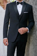 "Milan" Black Tuxedo Jacket Peak